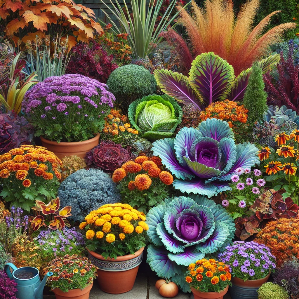 vibrant fall garden